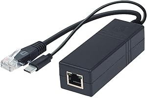 Gigabit PoE Splitter with Type-C 5V/2.5A Output -No Extra Adapter to Save Power Outlets & Wires- Ideal for HomeLab