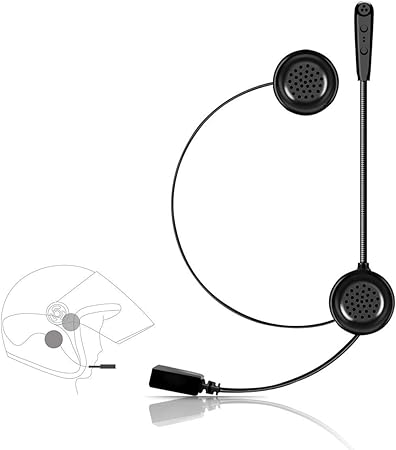 Amazon 最新版バイク用イヤホン 高音質 薄型 自動応答 ヘルメットイヤホン ノイズ制御 ヘッドフォン Bluetooth ブルートゥース ワイヤレス イヤホン スピーカー マイク ハンズフリー 音楽 音声コントロール 通話 ナビ Ejeas 日本語説明書 取付ガイド 一年あんしん保証