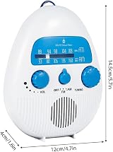Sarini Waterproof Wireless FM AM Bathroom Shower Radio Portable Battery Digital view 7