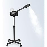 Professional Facial Steamer, Black Facial Steamer Upgrade PTC Heating, Esthetician Steamer Hot Mist Face Steamer for Salon Spa Beauty