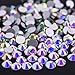 Jaciya 1800 Pack AB Round Crystal Rhinestones Flat Back Rhinestones Gems 2 mm 3 mm 4 mm 5 mm 6 mm Mix Size for Nail Art DIY Crafts
