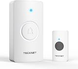 TECKNET Wireless Doorbell Waterproof Cordless Kit 400 M Range 60 Chimes view 1