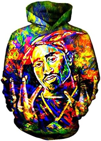 Painting 2Pac Hoodies Sweatshirt Hip Hop Men'S Hoody Tupac Tracksuit Unisex Cool Streetwear Brand Clothing Dropship
