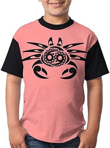 Teenager's Raglan T Shirts Constellation Zodiac Cancer Sign 3D Digital Casual Short Sleeves Tees Top Fot Boys Girls