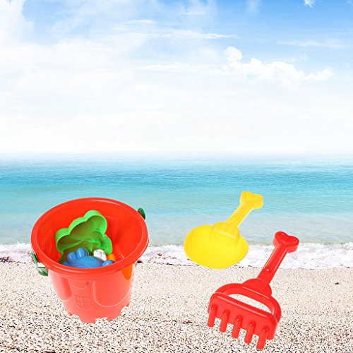 JAGENIE 7Pcs Sand Beach Toys Bucket Spade Shovel Rake Dune Water Tools Set for ChildrenChristmas New Year Gift,1 pc, Random Delivery - Thumbnail 3