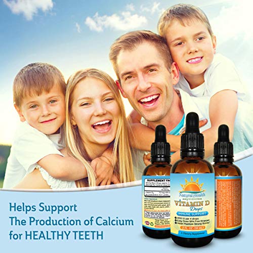 Vitamin D Drops for Baby, Kids and Adults Pure Liquid D3 Easy Dose