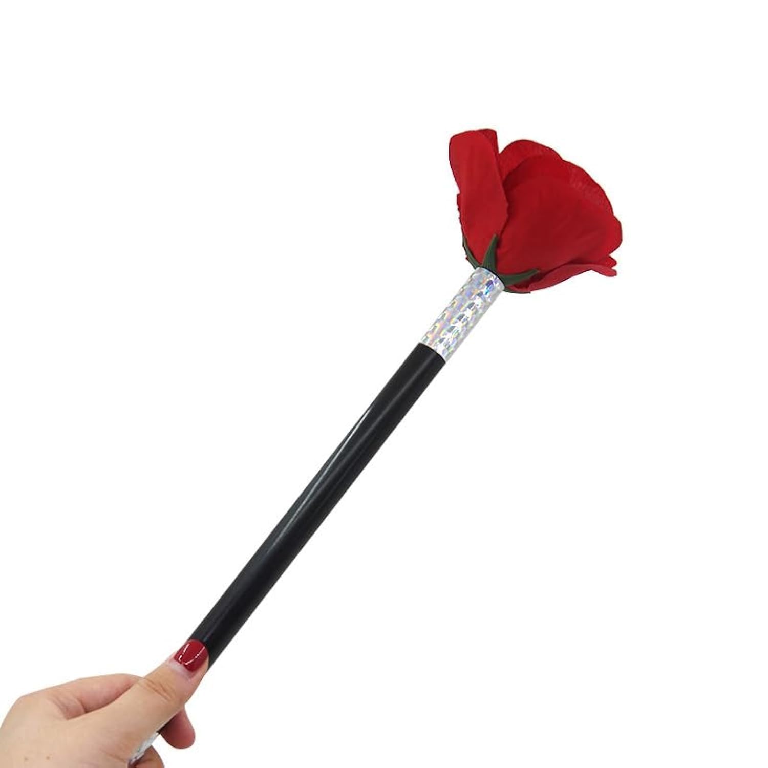 Photo 1 of MOMOMAGE Stick to Rose Flower Magic Tricks Flower Appearing Magic Street Close up Illusions Gimmick Props Accessories