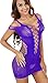 Freemale Women Sexy Mesh Lingerie Fishnet Babydoll Mini Dress Free Size Bodysuit