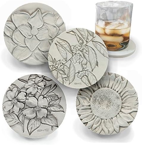 Mixed Flowers Absorbent Drink Coasters (set of 4) - Made in USA