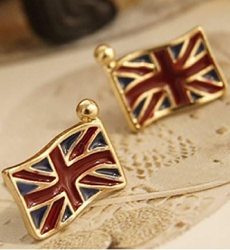 Fancy Korean Version Of The Stylish Simplicity Of Small British Flag M Word Temperament Earrings Earring