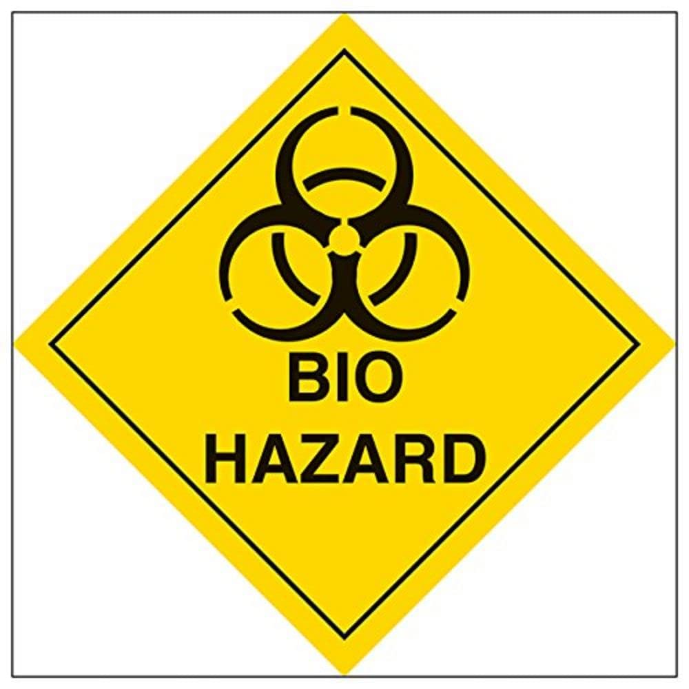 V Safety Hazard diamond – Bio hazard-200x200mm-Magnetic Safety Sign
