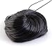 Yoption New Clip in Ponytail Bun Scrunchie Drawstring Hair Extension Synthetic Hairpiece (Black)
