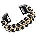 fastgo Compatible with Fitbit Charge 2 Band for Women, Elastic Stretchy Bling Beaded Replacement Bracelet Watch Band Compatible with Fit Bit Charge 2 HR Wrist Band(Crystal Black)