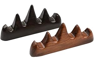 DREAM_LIGHT 2PCS Calligraphy Writing Brush Rack, Chinese Calligraphy Pen Holder Retro Vintage Wooden Brush 4 Ports Rest Stand Pen Rack Tool
