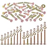 Swpeet 80Pcs 5/16"-18 x 2" Grade 8 USS Yellow Color