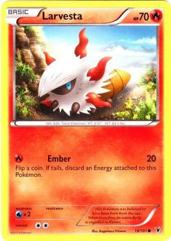 Pokemon - Larvesta (19) - BW - Noble Victories