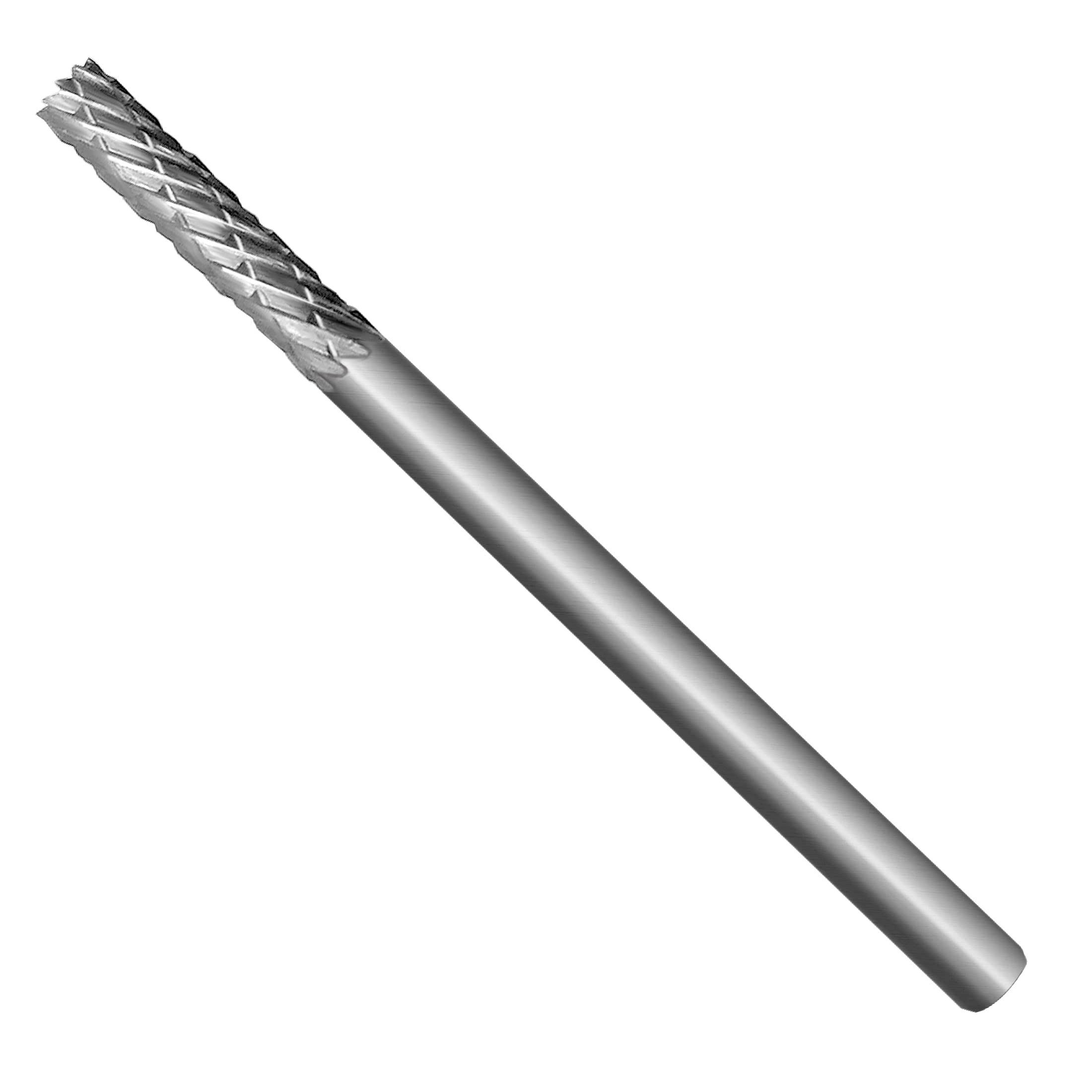 HAUTMEC Tungsten Carbide Rotary Burr Bit YG6, 1/8" Shank Double Cut Die Grinder Bit, Low Vibration Precision Rotary File for Metal Grinding, Engraving & Deburring (3mm Cylinder Flat End) – HT0200