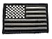 American Made Reflective hook/loop Black and White American Flag Embroidered Morale baseball cap hat Patch, 3x2 In