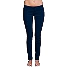 Women's Skinny Brushed Cotton Tapered Stretch Jeans by Gazoz Navy 3