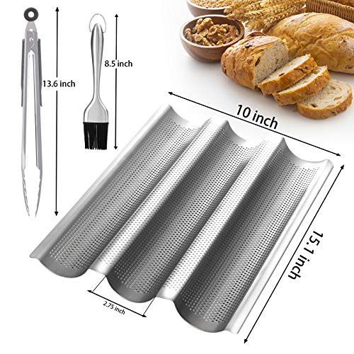 French Bread Baguette Pan Kit3 Loaf baguette pan with Extra Pastry
