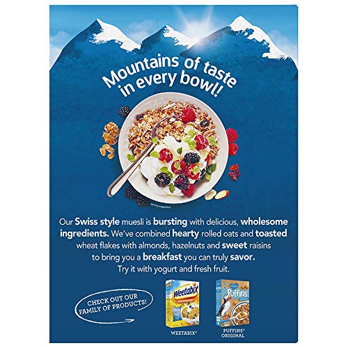 ALPEN MUESLI CEREAL, NO SUGAR ADDED, 14 OUNCE (PACK OF 6)