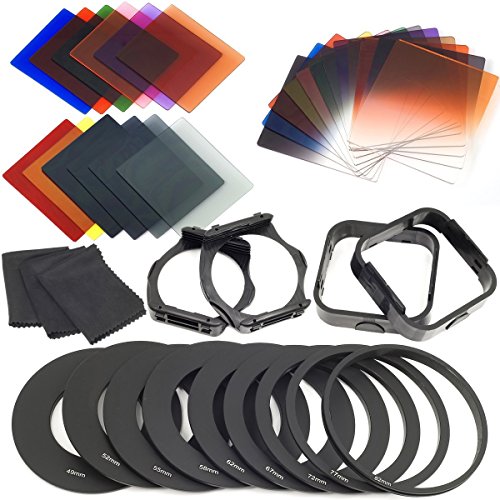 24 Stück volle Filter und Verlaufsfilter + 9 Adapterringhalter Objektiv Kappe für Cokin LF141 – Bild 5