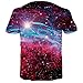 RAISEVERN Unisex 3d Creative Galaxy Printed Short Sleeve T-Shirts Tees