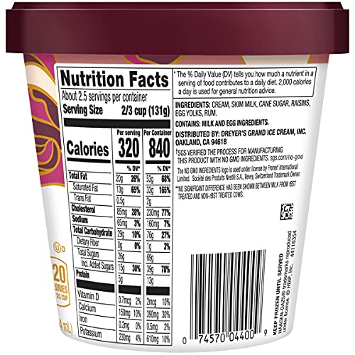 HaagenDazs, Rum Raisin Ice Cream, 14 fl oz (Frozen) Pricepulse
