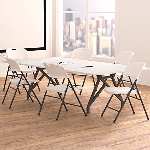 Amazon Basics Folding Plastic Chair with 350Pound Capacity 6Pack