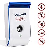 Ultrasonic Pest Repeller, Electronic Pest Control, Plug In Pest Reject for Mice, Mosquitoes, Ant, Spiders, Roaches, Bugs and Flies, Non-toxic Eco-Friendly, Humans & Pets Safe