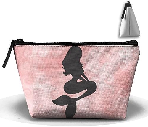 Beaty Mermaid 3D Printing Cute Trip Toiletry Bag Trapezoidal Zipper Receive Bag Travel Fashion