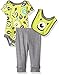 Disney Baby Boys' 3-Piece Monsters Inc. Bodysuit and Bib with Pant Set, Green, 6/9 Months