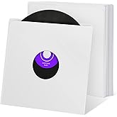 Facmogu 20PCS 10in White Paper Record Sleeves, 180gsm Archival Quality Acid-Free Kraft Paper Sleeves for 10 Inch Vinyl Record