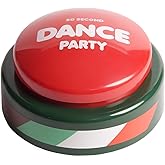 30 Second Dance Party Button with 5 Songs, Instant Fun, Gag Gift for Kids & Adults, Co-workers, Teachers, Friends & Family, Office Toy, Classroom Supplies, Birthdays,Holidays & Parties(Pack of 1)