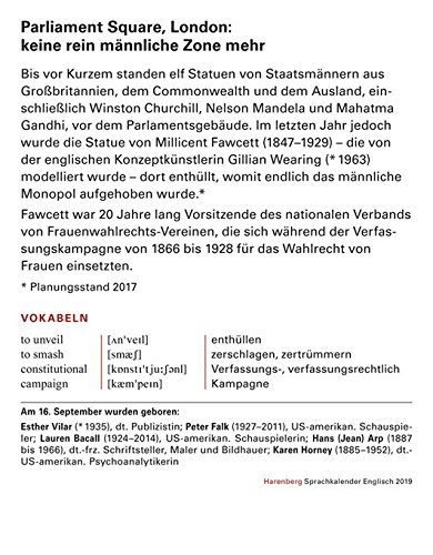 Sprachkalender Englisch Kalender 2019 Englisch Lernen Leicht Gemacht Amazon De Harenberg Butz Steffen Gallagher Jennifer Bucher