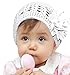 Mikey Store Winter Warm Woolen Flower Toddlers Infant Baby Girl Hair Band Headband Headwear Hat (White)