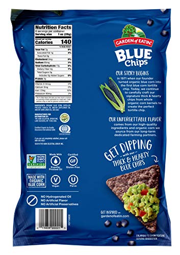 Garden of Eatin' Blue Corn Tortilla Chips, 8.1 oz. (Pack of 12) (Packaging May Vary)