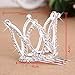 Tinksky Flower Girl Rhinestone Crown Teardrop Tiara Headband with Silver Hair Comb Clip