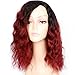 Colorful Bird Ombre Curly Wigs Synthetic Wavy Bob wigs 14 inches Medium Length Curly Wig Cosplay Daily Party Wigs For Women Free Wig Cap