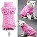 Bolbove Bro'Bear Cable Knit Turtleneck Sweater for Small Dogs & Cats Knitwear (Pink, X-Small) primary