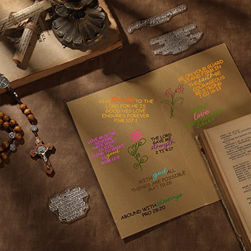 4 Sheets Bible Verse Clear Stamps Set Christian Scrapbooking Stamp
