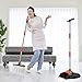 Black Broom and Dustpan Set | Long Handle for Home Kitchen Room Office | Wisp and Dust Cleaner by QJQBMAI
