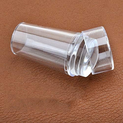 Transparent Silicone Head Jelly Seal With Cover Stamps Stamping Nail Polish Nail Art Scraper DIY Tool Kit With Matte Handle - Transparent Color