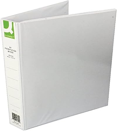 Q-Connect KF01329Q Presentation 40mm 4D Ring Binder A4 White Pack 6