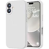LOVE 3000 Designed for iPhone 16 Case, Premium Silicone with [Soft Anti-Scratch Microfiber Lining] Shockproof Protective Phone Case for Men Women Girls 6.1", White