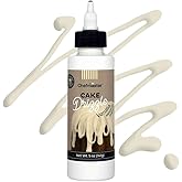 Vanilla-Flavored Cake Drizzle by Chefmaster, Edible Cake Drip Frosting for Decorating, Drip for Cakes, Cupcakes, Cookies, Donuts, 5 oz