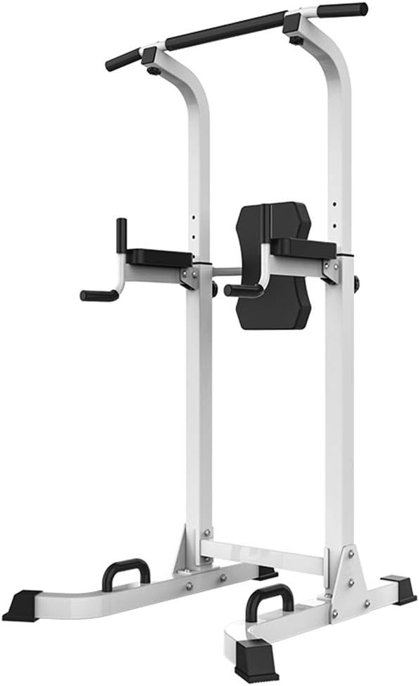 Power Tower Pull Up Bar, Adjustable Height Pull Up Dip Station Multi-Function Home Gym Strength Training Fitness Workout Station.