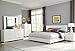 Coaster Home Furnishings Felicity Contemporary Leatherette Upholstered Queen Size LED Panel Bed Frame 49-inch Headboard White High Gloss 203500Q