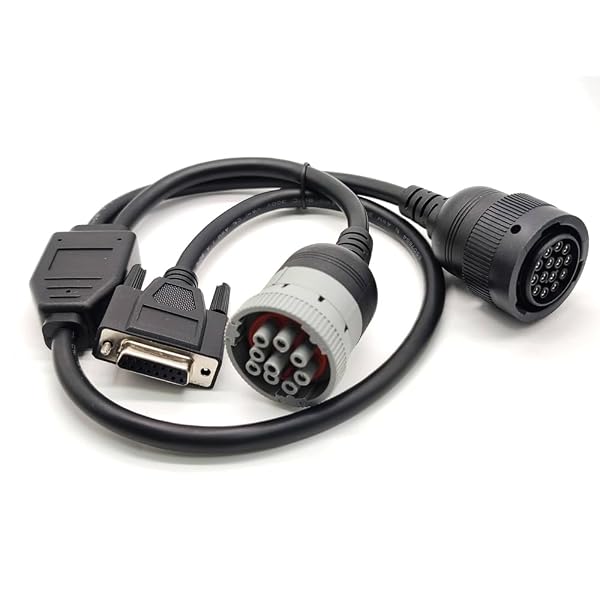 GXMRHWY DB15 FEMALE TO CAT 9-PIN MALE AND 14-PIN FEMALE J1939 Y CABLE TRUCK DIAGNOSTIC TOOL 70CM