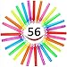 Bubble Wand, 56 Pcs(7 Colour) Mini Star Bubble Wand Set, Non-Toxic Smelless Bubble Toy for Kids Child Birthday Party Favor Wedding Summer Outdoor Activity Bathroom Bath Toys, 4 inch, by CHIMAGER